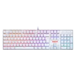 Teclado Mecânico Gamer Redragon Mitra Lunar White, Switch Blue, RGB, ABNT 2 - K551W-RGB